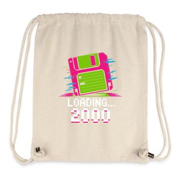 Loading 2000 Disketten-Design Retro Pixel Design - Stanley/Stella recycelter Gym Bag - Naturweiß - Vorne