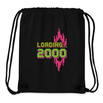 Retro Pixel Loading 2000 Design - Stanley/Stella recycelter Gym Bag - Schwarz - Vorne