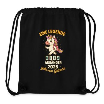 Einhorn Schulanfang Legende Abgänger Schulstart - Stanley/Stella recycelter Gym Bag - Schwarz - Vorne