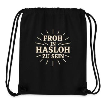 Hasloh Shirt Heimat Norddeutschland Lokal - Stanley/Stella recycelter Gym Bag - Schwarz - Vorne