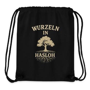 Hasloh Shirt Heimat Norddeutschland Lokal - Stanley/Stella recycelter Gym Bag - Schwarz - Vorne