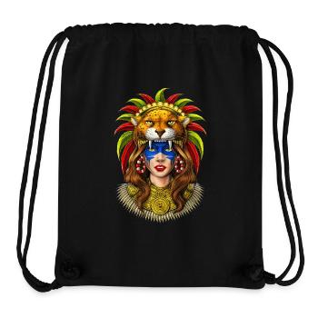 Azteken-Krieger-Jaguar-Kopfschmuck - Stanley/Stella recycelter Gym Bag - Schwarz - Vorne