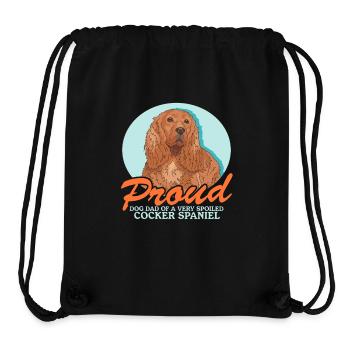 Cocker Spaniel Dad Cocker Spaniels Cadeau - Sac à cordon recyclé Stanley/Stella - noir - Devant