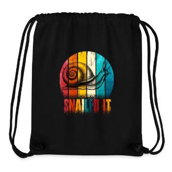 Escargot - Sac à cordon recyclé Stanley/Stella - noir - Devant