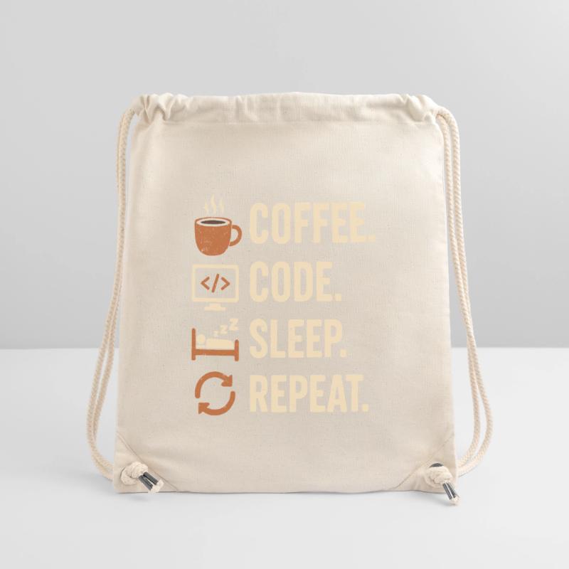 Geek-Coder-Routine – Kaffee, Code, Schlaf, mehr Stanley/Stella recycelter Gym Bag