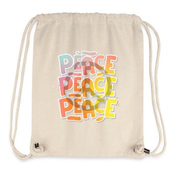 Peace - Stanley/Stella recycelter Gym Bag - Naturweiß - Vorne