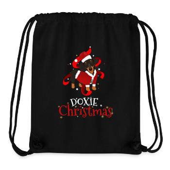 Doxie Dackel Hund Weihnachten - Stanley/Stella recycelter Gym Bag - Schwarz - Vorne