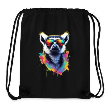 Dj Lemur with Sunglasses Trend Design T-Shirt - Stanley/Stella Recycled Gym Bag - black - Front