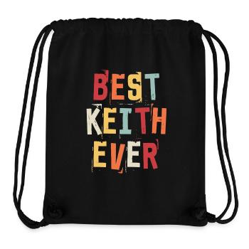 Best Keith Ever Retro First Name Text Saying - Stanley/Stella Recycled Gym Bag - black - Front