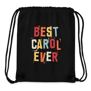 Best Carol Ever Retro First Name Text Saying - Stanley/Stella Recycled Gym Bag - black - Front