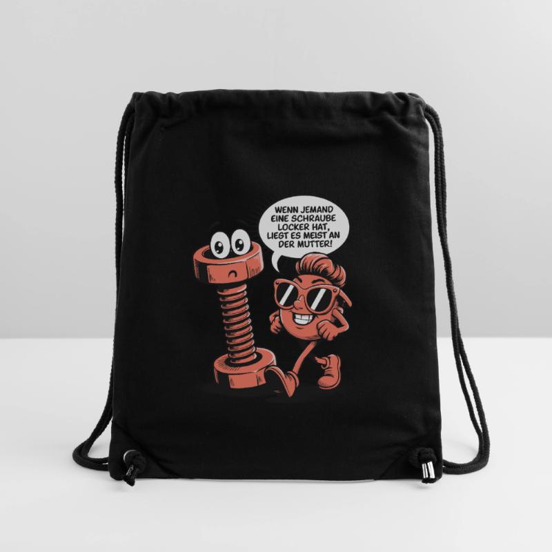 Wenn jemand eine Schraube locker hat Mutter Spruch Stanley/Stella recycelter Gym Bag