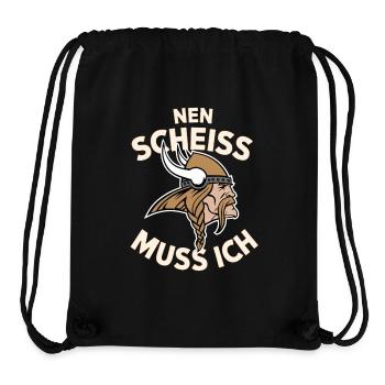 Wikinger Spruch Shirt – Nen Scheiß Muss Ich Design - Stanley/Stella recycelter Gym Bag - Schwarz - Vorne