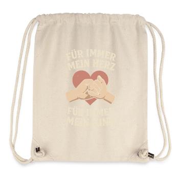 Elternliebe Liebe Mama Papa Familie Design Herz - Stanley/Stella recycelter Gym Bag - Naturweiß - Vorne