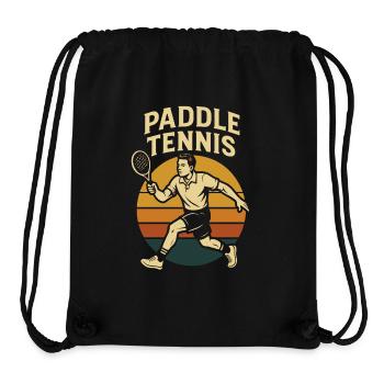 Padel Sport Sport Ballon Sports Motivation Rétro - Sac à cordon recyclé Stanley/Stella - noir - Devant