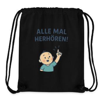 Baby Spruch Design krabbeln Mama Papa Sohn Tochter - Stanley/Stella recycelter Gym Bag - Schwarz - Vorne