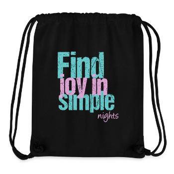 Finding joy in quiet nights - Stanley/Stella Recycled Gym Bag - black - Front