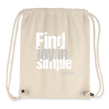Finding joy in quiet nights - Stanley/Stella Recycled Gym Bag - natural - Front