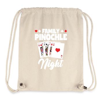 Family Pinochle Night Melding Card Game - Stanley/Stella Recycled Gym Bag - natural - Front