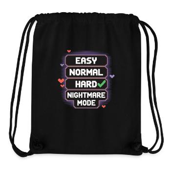 Select Difficulty: Life – Nightmare Mode 8Bit - Stanley/Stella recycelter Gym Bag - Schwarz - Vorne