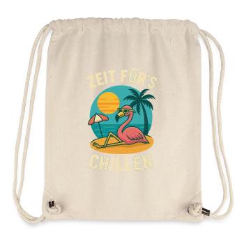 Flamingo Vacation Summer Beach Retro Design - Stanley/Stella Recycled Gym Bag - natural - Front