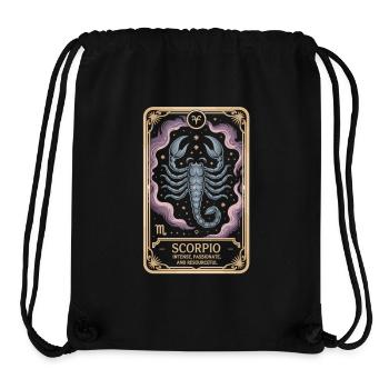Sternzeichen Skorpion Tarot Shirt - Stanley/Stella recycelter Gym Bag - Schwarz - Vorne