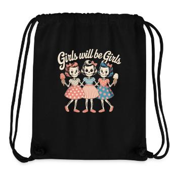 Glaces Manger des Filles Squelettes - Sac à cordon recyclé Stanley/Stella - noir - Devant