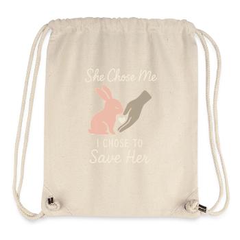 Bunny Mom Rabbit Rescue Adopt, Buy - Stanley/Stella Recycled Gym Bag - natural - Front