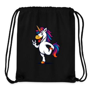 Unicorn Rockhorn Sayings Fun Design - Stanley/Stella Recycled Gym Bag - black - Front