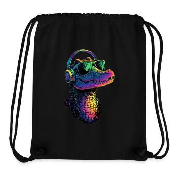 Krokodil Alligator Reptilien Kroko Liebe Krokodile - Stanley/Stella recycelter Gym Bag - Schwarz - Vorne
