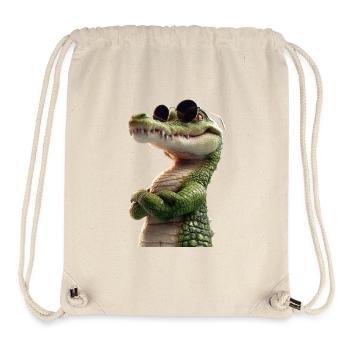 Krokodil Alligator Reptilien Kroko Liebe Krokodile - Stanley/Stella recycelter Gym Bag - Naturweiß - Vorne
