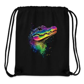 Krokodil Alligator Reptilien Kroko Liebe Krokodile - Stanley/Stella recycelter Gym Bag - Schwarz - Vorne