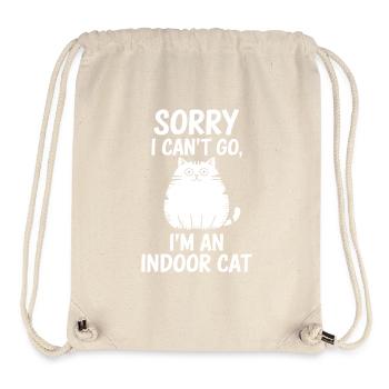 Tut mir leid, ich kann nicht gehen, ich bin eine Wohnungskatze, introvertierte Katze - Stanley/Stella recycelter Gym Bag - Naturweiß - Vorne
