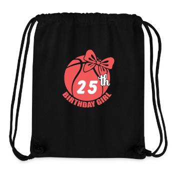 Basketball 25. Geburtstag Basketballerin - Stanley/Stella recycelter Gym Bag - Schwarz - Vorne