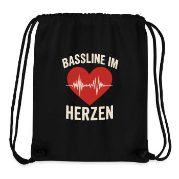 Bassline at Heart Music Festival Shirt EDM House - Stanley/Stella Recycled Gym Bag - black - Front