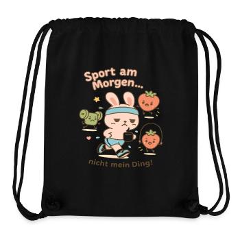 Kaffee & Motivation – Sport & Arbeit Design - Stanley/Stella recycelter Gym Bag - Schwarz - Vorne