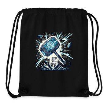 Wikinger Design mit mystischen Runen Thor Hammer - Stanley/Stella recycelter Gym Bag - Schwarz - Vorne