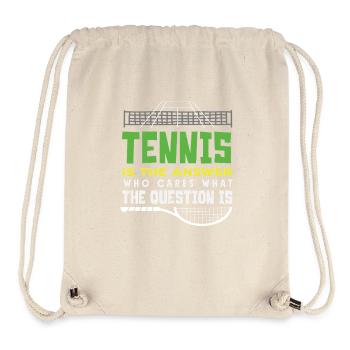 Tennis Player Answer No Matter Question - Stanley/Stella Recycled Gym Bag - natural - Front