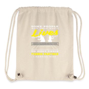 Einige Warten Auf Tennispartner - Stanley/Stella recycelter Gym Bag - Naturweiß - Vorne