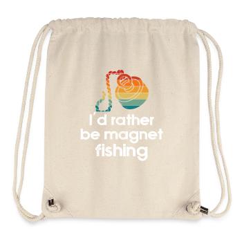 Aimant néodyme Pêche Magnétique Fisher - Sac à cordon recyclé Stanley/Stella - blanc naturel - Devant