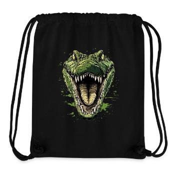 Krokodil Alligator Reptilien Kroko Liebe Krokodile - Stanley/Stella recycelter Gym Bag - Schwarz - Vorne