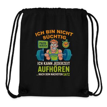 Lustiges Fitness uTrainingsshirt für Bodybuilder - Stanley/Stella recycelter Gym Bag - Schwarz - Vorne