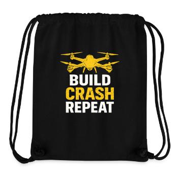 Build Crash Repeat – Drohnenpilot Spruch - Stanley/Stella recycelter Gym Bag - Schwarz - Vorne