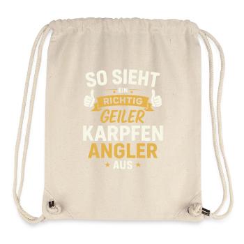 Geiler Karpfen Angler – Lustiger Spruch - Stanley/Stella recycelter Gym Bag - Naturweiß - Vorne