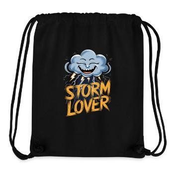 Storm Lover Clouds Lightning Face - Stanley/Stella Recycled Gym Bag - black - Front