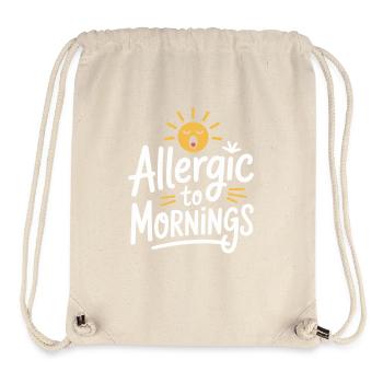 Allergic to morning grouch saying - Stanley/Stella Recycled Gym Bag - natural - Front