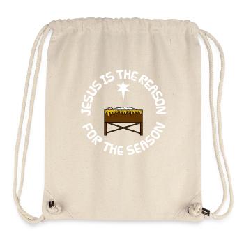 Jesus Is The Reason For The Season, Nativity - Stanley/Stella Recycled Gym Bag - natural - Front