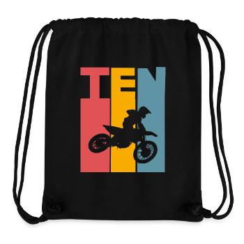 10th Birthday Motocross - Stanley/Stella Recycled Gym Bag - black - Front