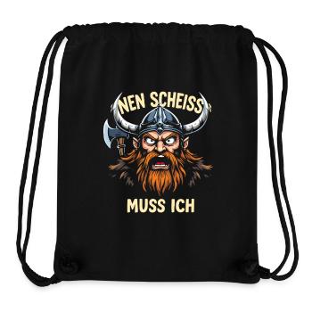 Wikinger Spruch Shirt – Nen Scheiß Muss Ich Design - Stanley/Stella recycelter Gym Bag - Schwarz - Vorne