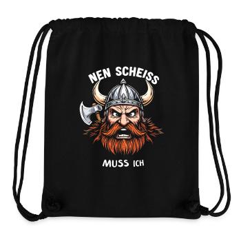 Wikinger Spruch Shirt – Nen Scheiß Muss Ich Design - Stanley/Stella recycelter Gym Bag - Schwarz - Vorne