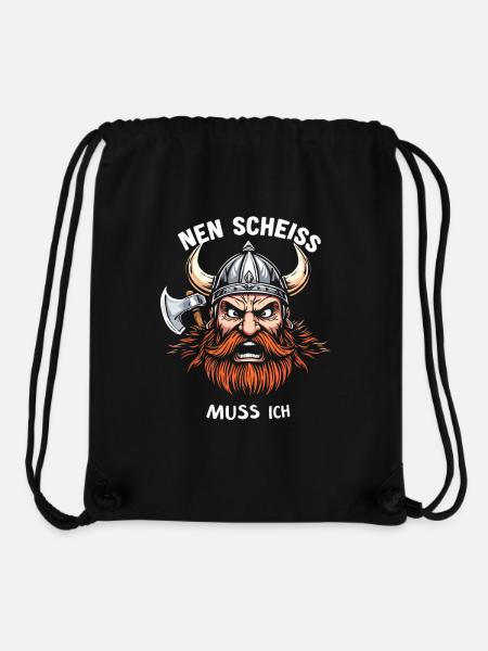 Wikinger Spruch Shirt – Nen Scheiß Muss Ich Design - Stanley/Stella recycelter Gym Bag - Schwarz